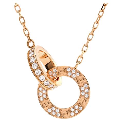 cartier love collection necklace|cartier love interlocking necklace.